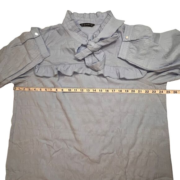 Simplee Plus Dress 3X Light Blue Coquette Cottagecore Lagenlook Fairy Trapeze - Picture 4 of 13